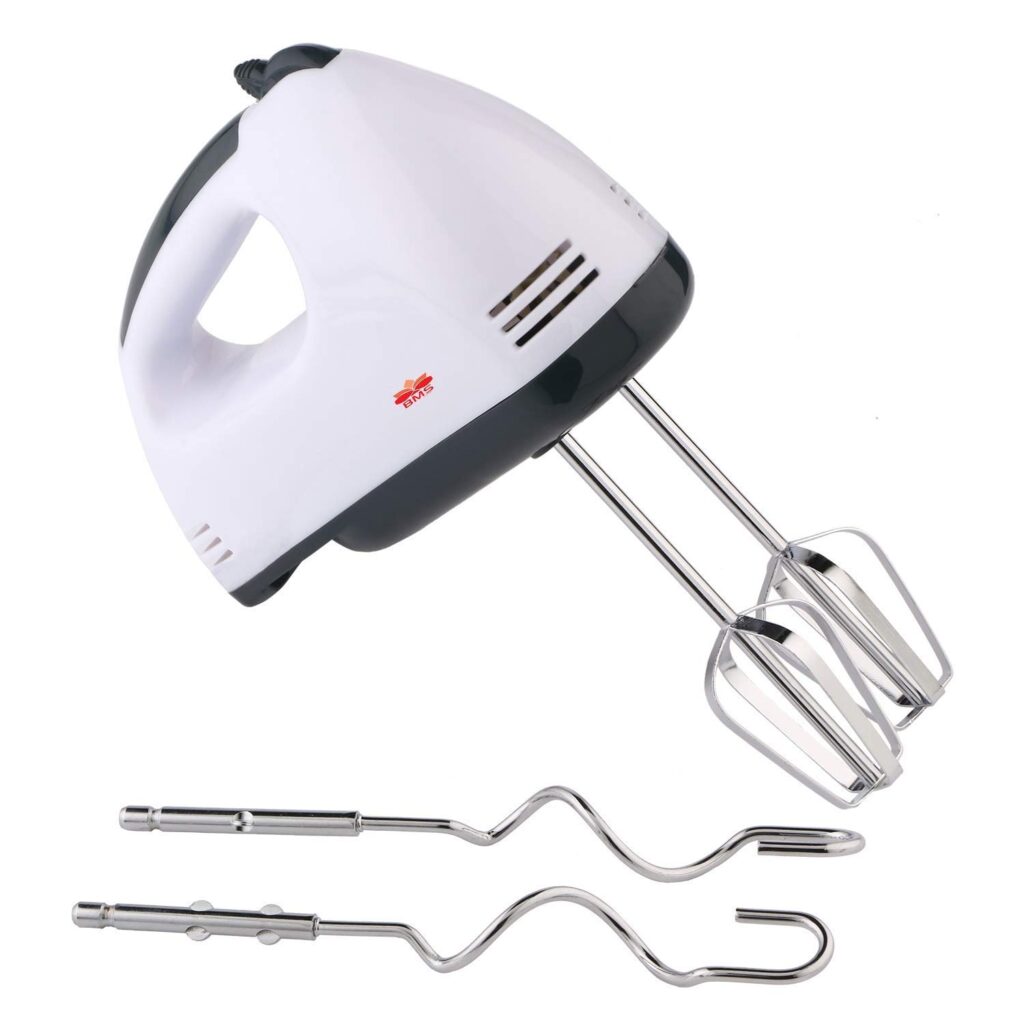 BMS Lifestyle Electric Beater With Stainless Steel Attachments
